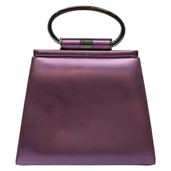 DIOR Hand Bag Patent Leather Purple - Picture 3 of 12